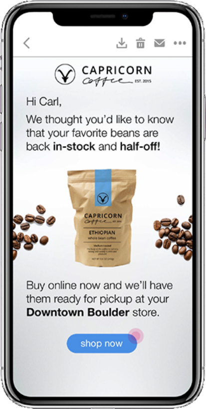 Capricorn Coffee mobile email